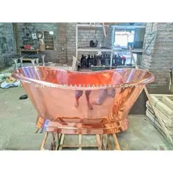 Bathtub tembaga polos rose gold